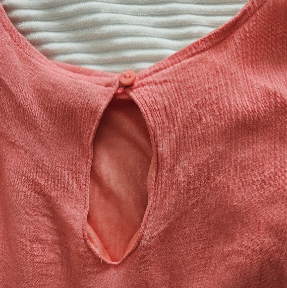 L Love Womens Coral Ruffle Sleeve Dress Size‎ M - Picture 6 of 7